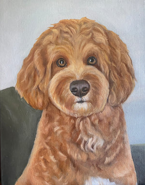 Commissioned Pet Portrait Oil Painting