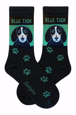 Blue Tick Coonhound Dog Socks