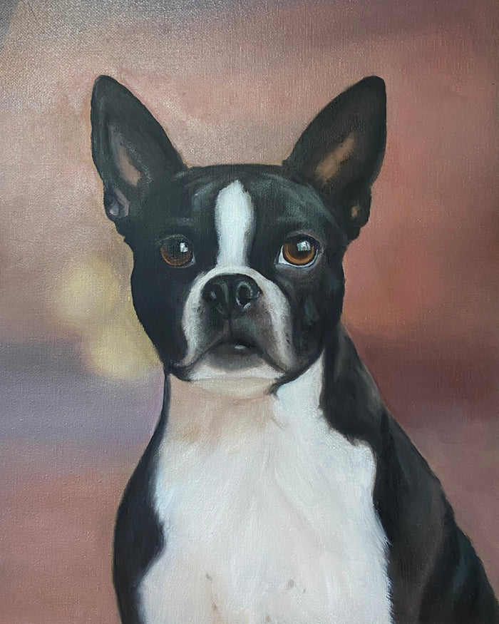 Commissioned Pet Portrait Oil Painting