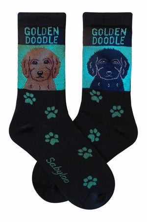 Golden Doodle Dark Dog Socks