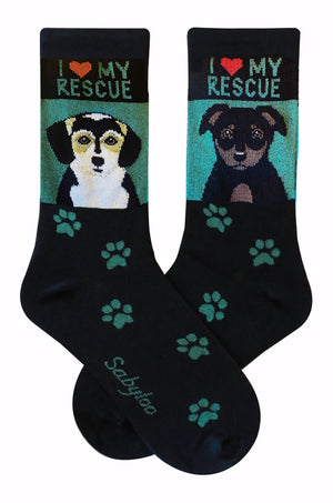 I Love My Rescue Dog Socks