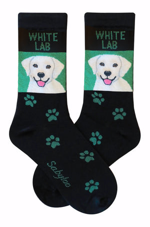 Lab, White Dog Socks