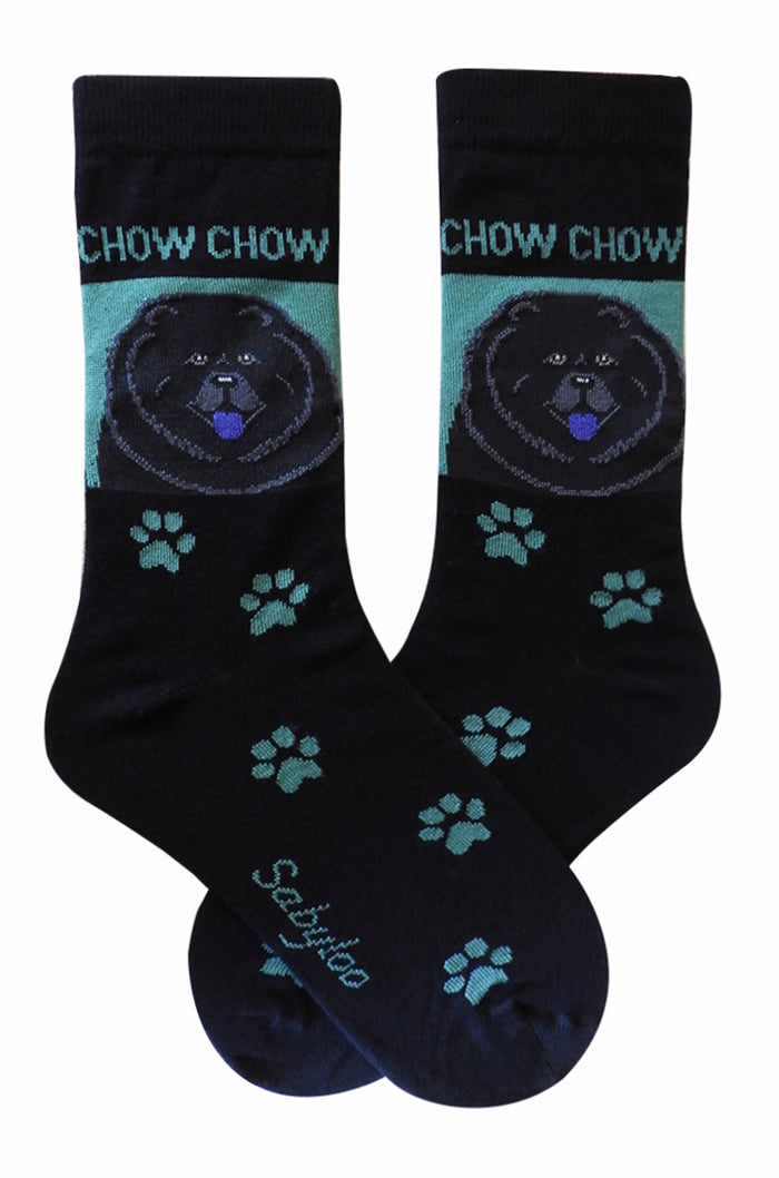 Chow Chow Black Dog Socks