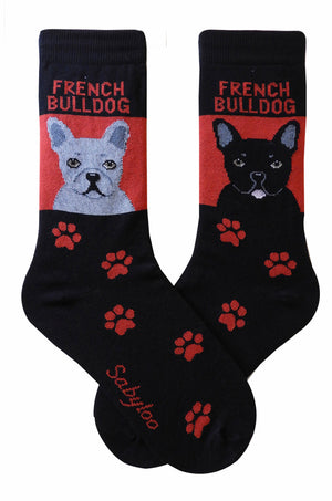 French Bulldog Dog Socks Gray