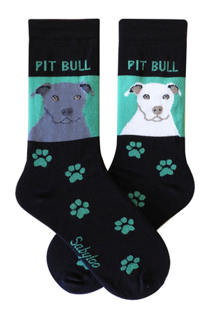 Pit Bull Dog Socks Gray