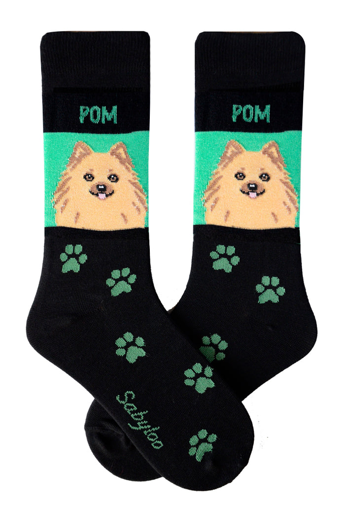 Pomeranian Dog Socks Tan