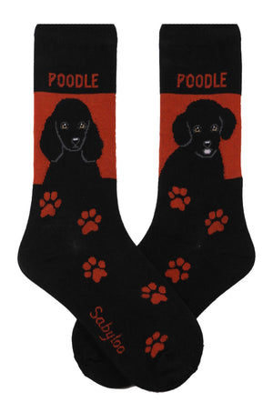 Poodle Black Dog Socks